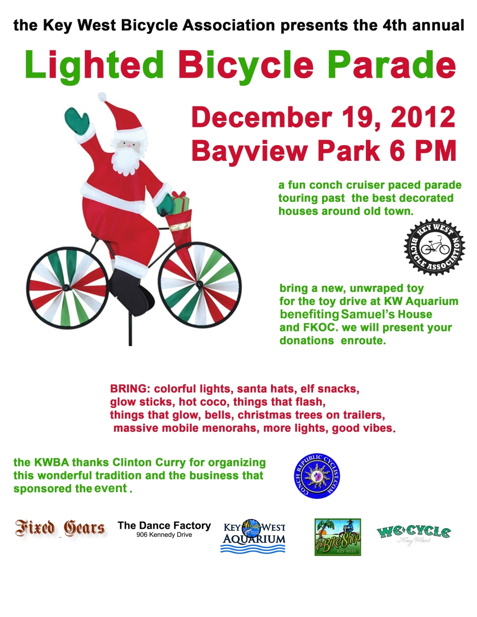 KW Holiday Lighted Bike Parade 2012